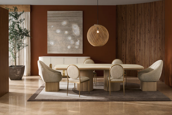 Santorini Dining Table, 106"W x 46"D