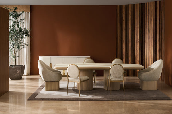 Santorini Dining Table, 106"W x 46"D