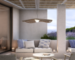 Mediterrània Outdoor 41.5" Chandelier, Brown/Brown Synthetic Fiber
