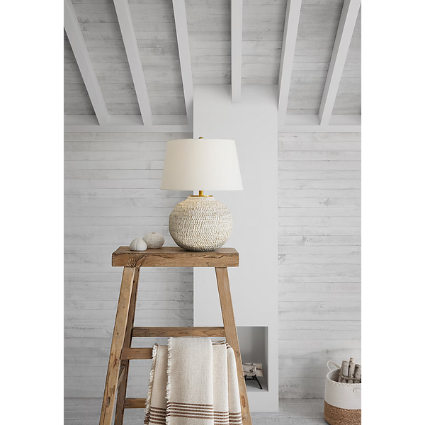 Avedon Small Table Lamp, Plaster White, 21.5"H