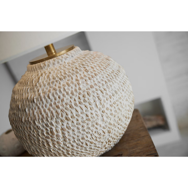Avedon Small Table Lamp, Plaster White, 21.5"H