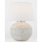 Avedon Small Table Lamp, Plaster White, 21.5"H