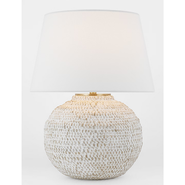 Avedon Small Table Lamp, Plaster White, 21.5"H