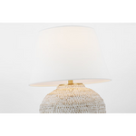 Avedon Small Table Lamp, Plaster White, 21.5"H