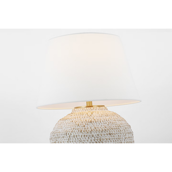 Avedon Small Table Lamp, Plaster White, 21.5"H