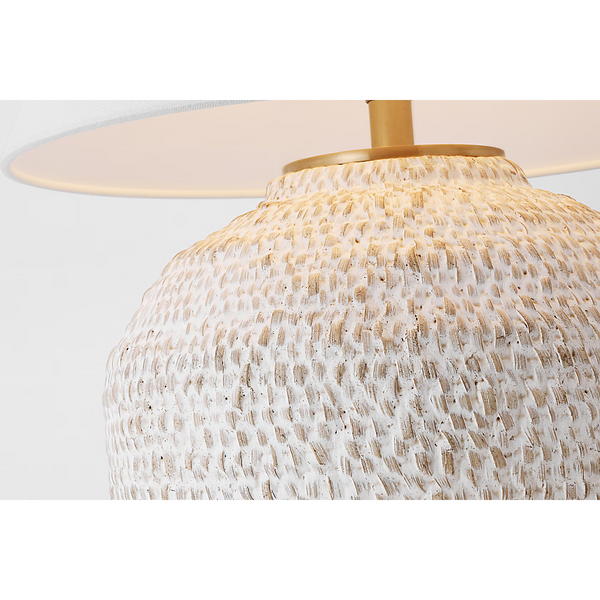 Avedon Small Table Lamp, Plaster White, 21.5"H