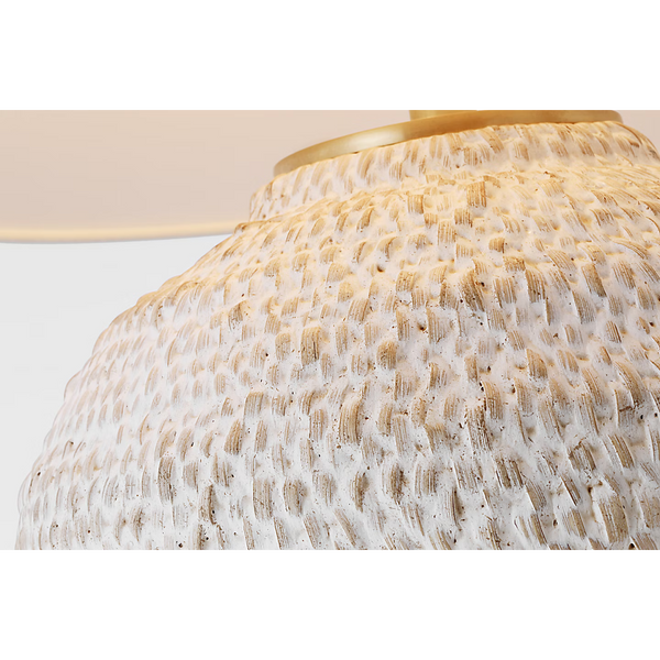 Avedon Small Table Lamp, Plaster White, 21.5"H