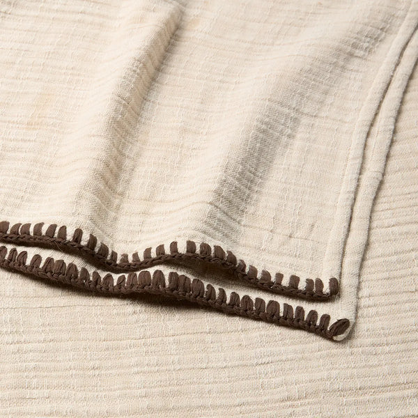 Avolite Cream Margosa Oversized Throw, 84" x 84"