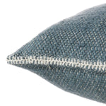 Duo-tone Blue and Cream Margosa Lumbar Pillow MGP21, 13" x 25"