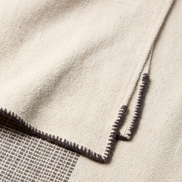 Embata Natural Duo-Tone Margosa Oversized Throw, 40" x 80"