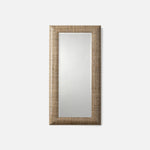 Tilda Mirror, Semi Matte Faux Rattan, 22"W x 42"H