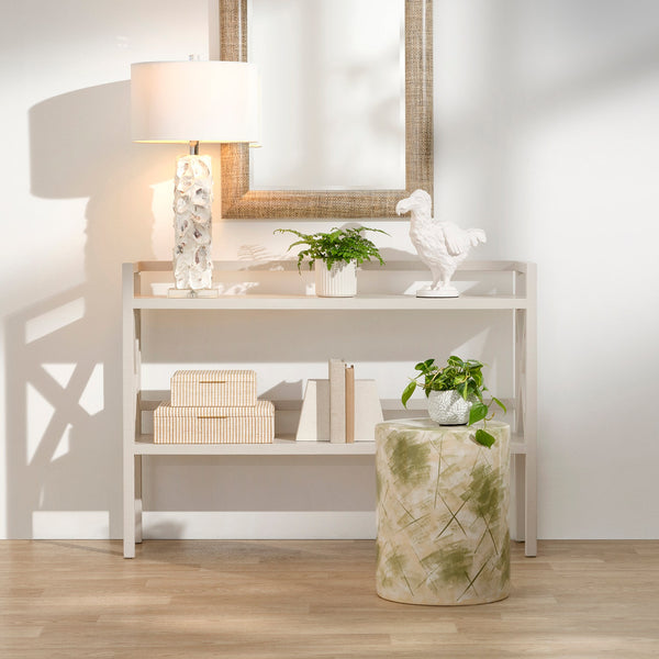 Tilda Mirror, Semi Matte Faux Rattan, 22"W x 42"H