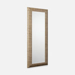Tilda Mirror, Semi Matte Faux Rattan, 22"W x 50"H