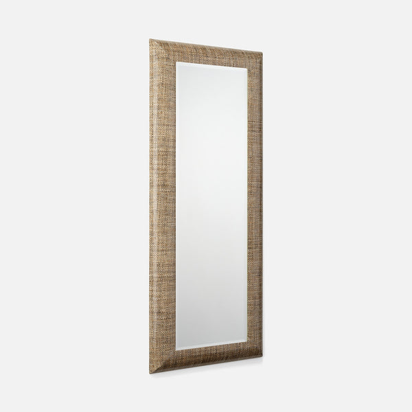 Tilda Mirror, Semi Matte Faux Rattan, 22"W x 50"H