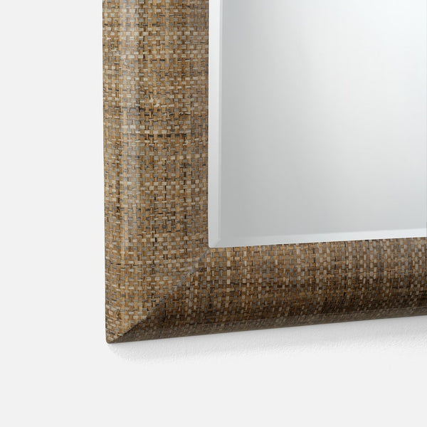 Tilda Mirror, Semi Matte Faux Rattan, 22"W x 50"H