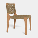 MLB Armless Dining Chair, Teak Natural