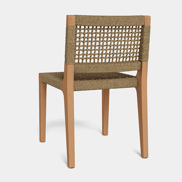 MLB Armless Dining Chair, Teak Natural