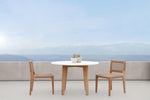 MLB Armless Dining Chair, Teak Natural