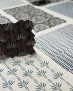 Marseille Lagoon Linen Cushion, 20" x 20"