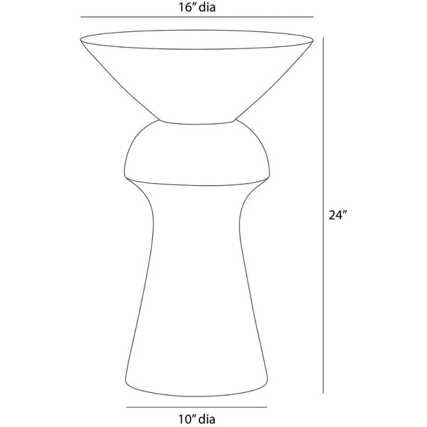 Jasper Accent Table, 16"Dia x 24"H