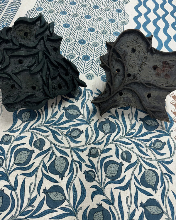 Medusa Lagoon Linen Cushion, 22" x 22"