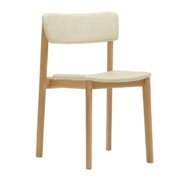 Poise Dining Chair, Light Oak/West Lake Oatmeal