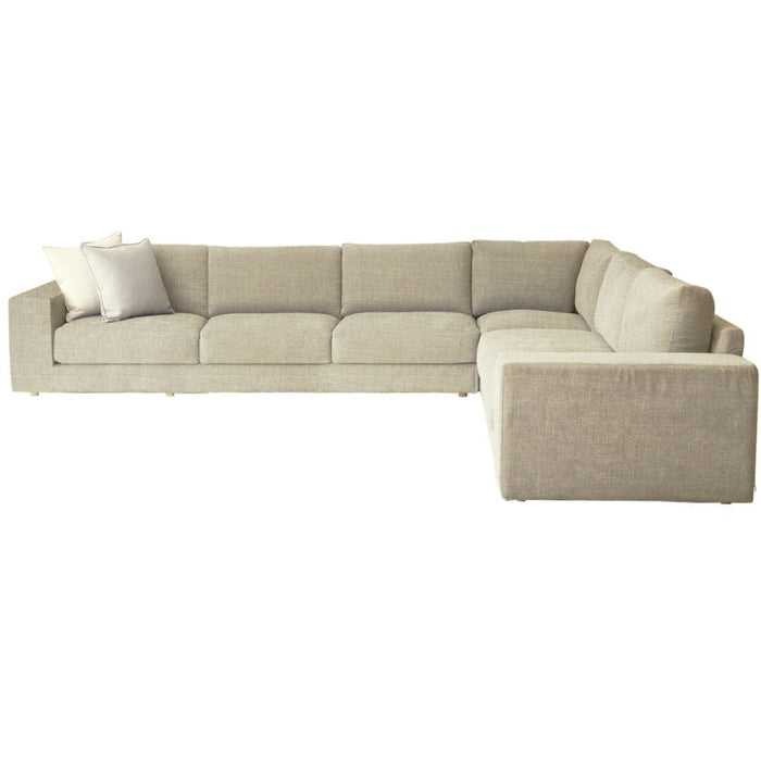 Hansen L Sectional, Large Arm, West Lake Oatmeal, 155.5" x 118.9"