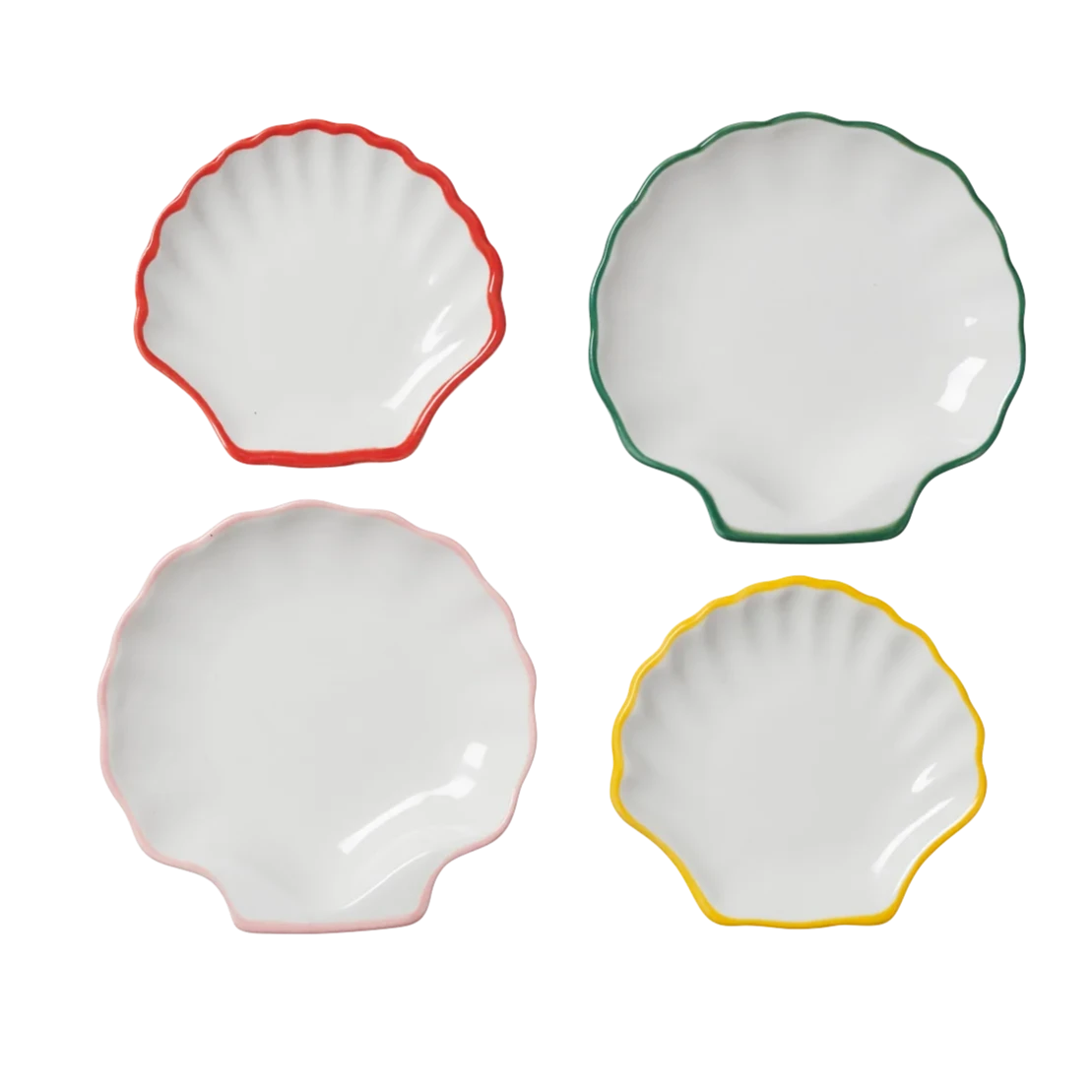 Mini Shell Plates, Set of 4