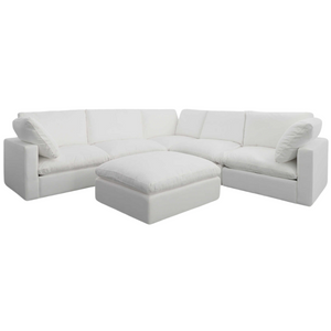 Haven L Sectional, White,  114" x 114"