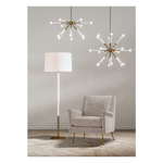 Monroe Large Floor Lamp, Burnished Brass