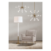 Monroe Large Floor Lamp, Burnished Brass