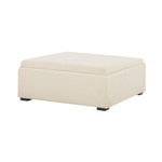 Montana Storage Ottoman, Flecked Oat, 35.4”W x 35.4”D