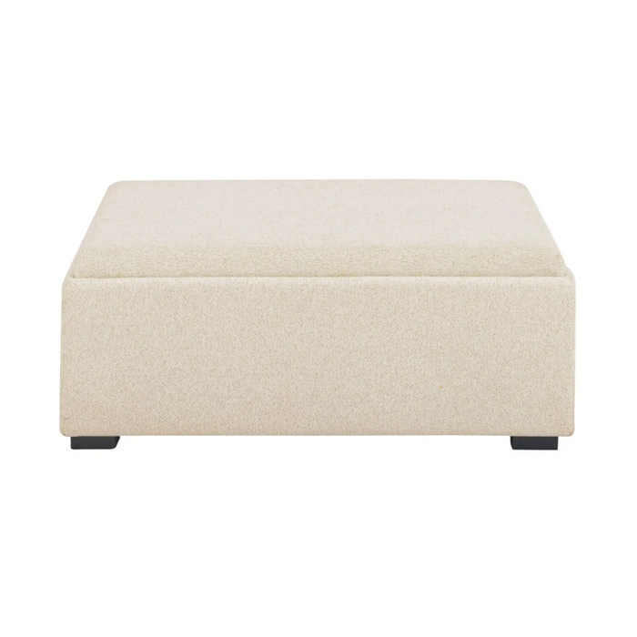 Montana Storage Ottoman, Flecked Oat, 35.4”W x 35.4”D