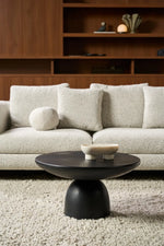 Fasika Coffee Table, Concrete Black, 27.6" Dia