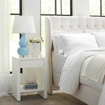 Morgan 1-Drawer Side Table, 19.5"W, Chiffon White