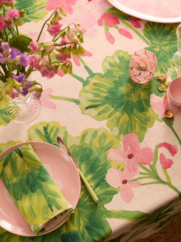Geranium Multi Linen Napkins, Set of 8