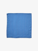 Pinstripe Blue Linen Napkins, Set of 8