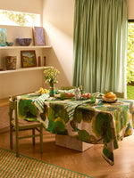 Bauhaus Green Linen Napkins, Set of 8