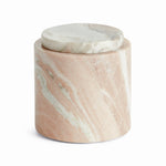 Jaqueline Marble Round Lidded Box, 4.5"H