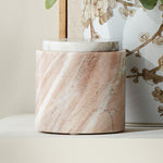 Jaqueline Marble Round Lidded Box, 4.5"H
