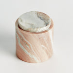 Jaqueline Marble Round Lidded Box, 4.5"H