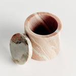 Jaqueline Marble Round Lidded Box, 4.5"H