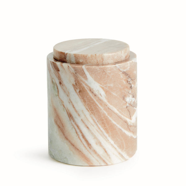 Jaqueline Marble Round Lidded Box, 6"H
