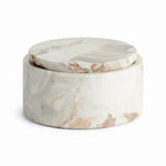 Jaqueline Marble Round Lidded Box, 3.5"H