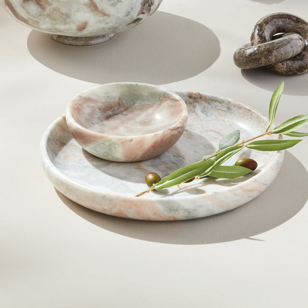 Josephine Marble Tray, 12"Dia