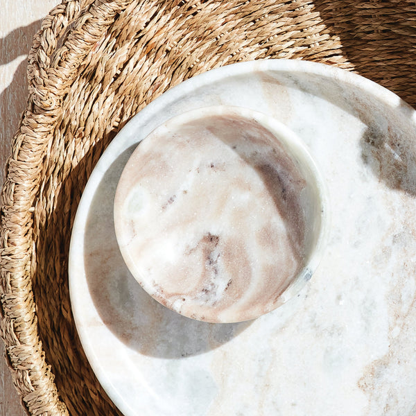 Josephine Marble Tray, 12"Dia