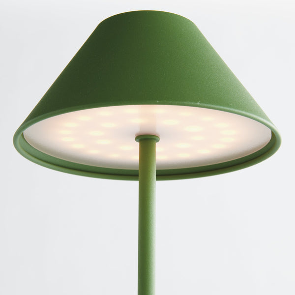Alluna Cordless LED Lamp, Dark Green, 14"H