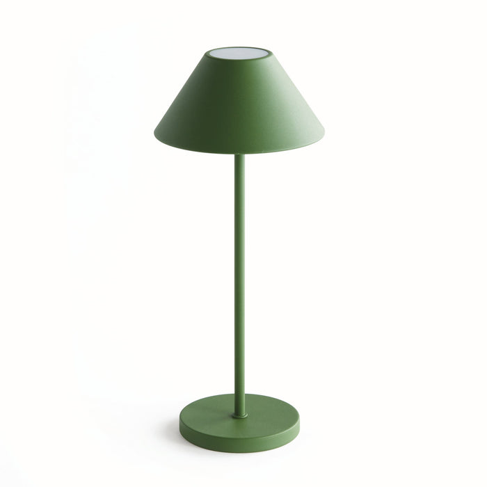 Alluna Cordless LED Lamp, Dark Green, 14"H