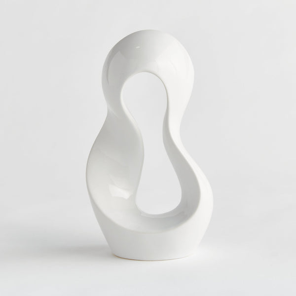 Lyra Sculpture - White, 12.25"H