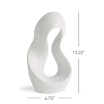 Lyra Sculpture - White, 12.25"H